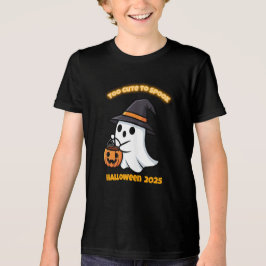 T-Shirt Cute Spook | Minimalist Kawaii Ghost Hallo トライブレンドＴシャツ