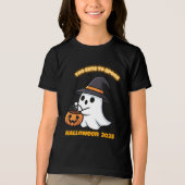 T-Shirt Cute Spook | Minimalist Kawaii Ghost Hallo トライブレンドTシャツ (正面)