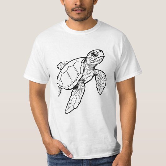 t-shirt d’anatomie des tortues de mer, sweat-shirt tシャツ (正面)