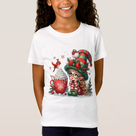 T-shirt de Noël pour fille Tシャツ (正面)
