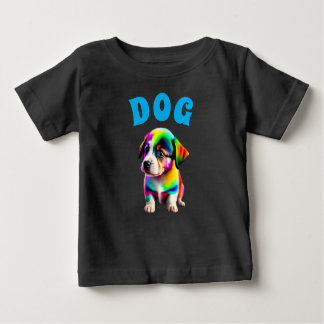 T-shirt dog multicolor ベビーTシャツ