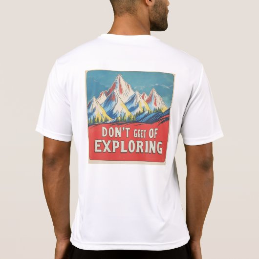 T-shirt '"DON'T GET TIRED OF EXPLORING" Lofi Art Tシャツ (裏面)