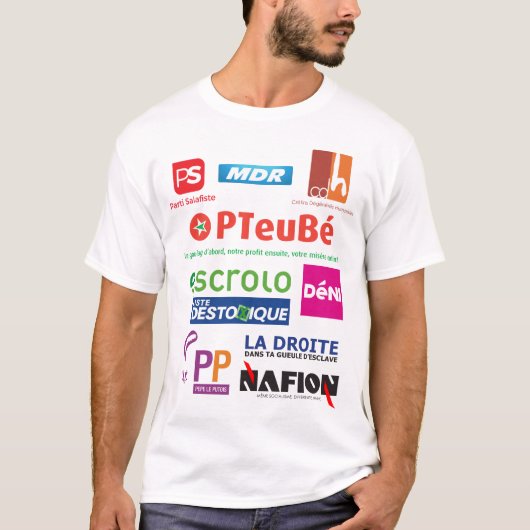 T-Shirt Elections 2019 Belgique Parodie Tシャツ (正面)
