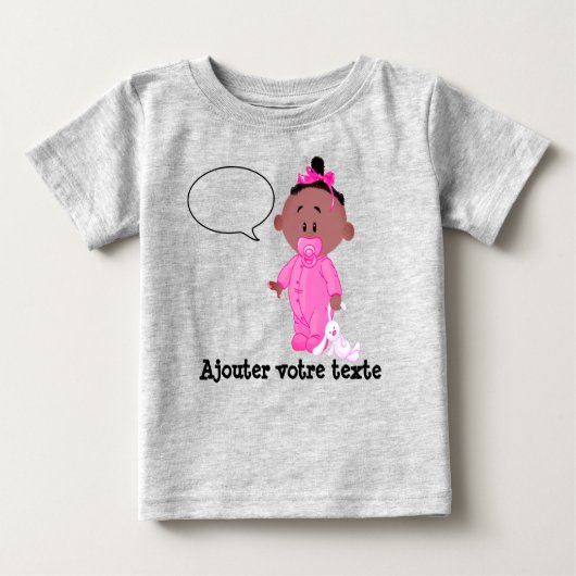 T-shirt en jersey fin pour bébé ベビーTシャツ (正面)
