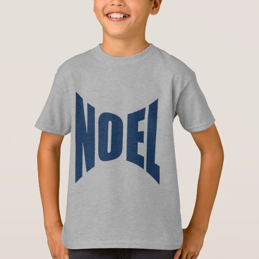 T-shirt enfant acier clair manches courtes NOEL Tシャツ (正面)