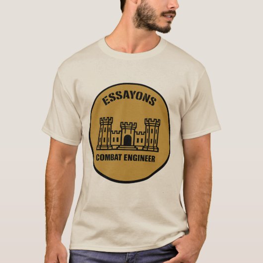 T-shirt Essayons Combat Engineer Badge Tee Tシャツ (正面)