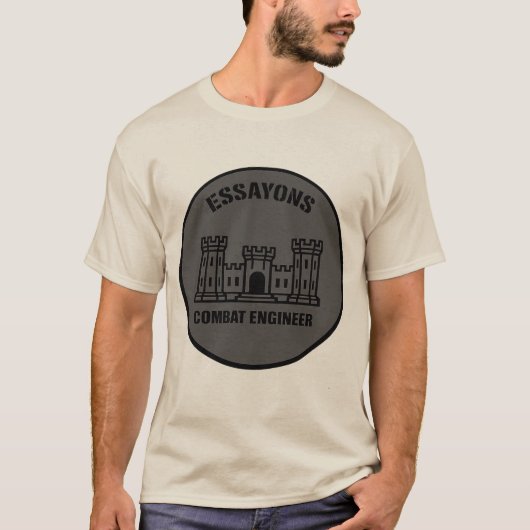 T-shirt Essayons Combat Engineer Badge Tee Tシャツ (正面)