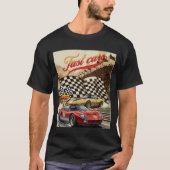 T-Shirt Fas Cars Racing Retro Graphic Tee for Car  Tシャツ (正面)
