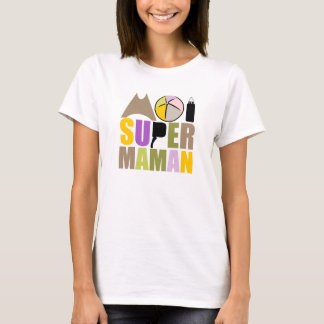 T-Shirt Femme - Logo Moi Super Maman Nature Tシャツ