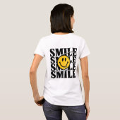 T-shirt femme « Smile » Positive vibes Tシャツ (裏面フル)