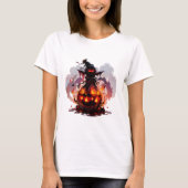 T-shirt Flacon Sorcière Flamme Effrayant Tシャツ (正面)