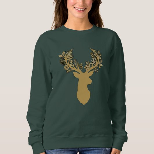 T-Shirt Floral Antlers スウェットシャツ (正面)
