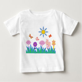 T shirt flores mariposas sol naturaleza Camiceta ベビーTシャツ
