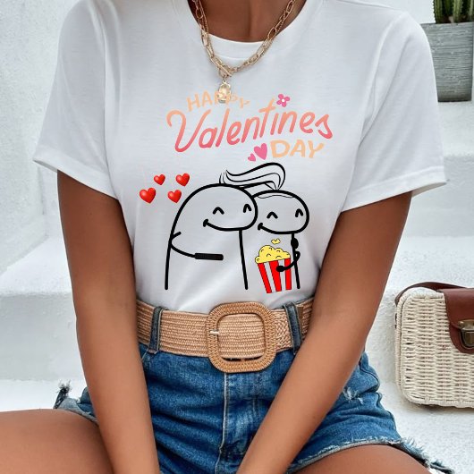 T-shirt Flork meme happy valentine's day Tシャツ