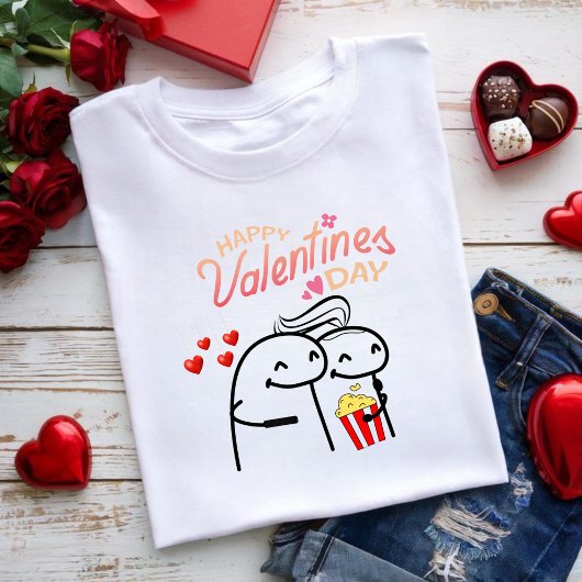 T-shirt Flork meme happy valentine's day Tシャツ