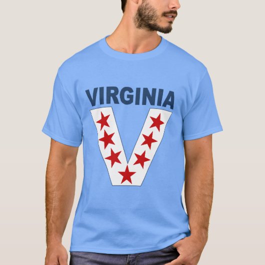 T-shirt foncé bleu caroline  VIRGINIA VICTORY Tシャツ (正面)