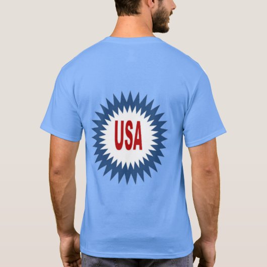 T-shirt foncé bleu dos homme  SUN  USA Tシャツ (裏面)