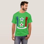 T-shirt foncé vert trèfle DESIGN USA Tシャツ (正面フル)