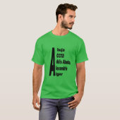 T-shirt foncé vert trèfle homme AFRIQUE  TOURISME Tシャツ (正面フル)