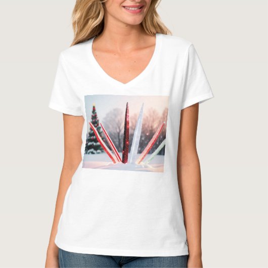 T-Shirt for Cozy Christmas Celebration Tシャツ (正面)