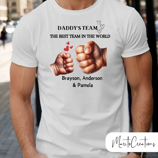 T-shirt for dad,  daddy's team, father's day tシャツ