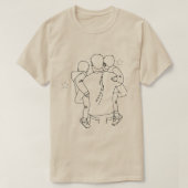 T-shirt for dad with father and son silhouette tシャツ (デザイン正面)