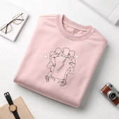 T-shirt for dad with father and son silhouette tシャツ