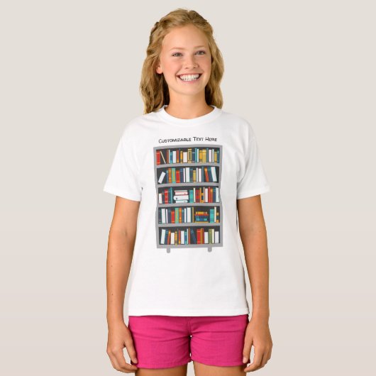 T-Shirt for Readers - Bookworm Tシャツ (正面フル)