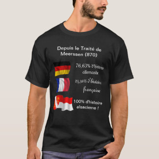 T-Shirt Franco-Allemand-Alsacien (couleur noire) Tシャツ