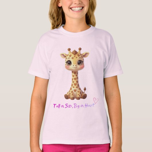 T-shirt girafe kawaii – Little Wild One Tシャツ (正面)