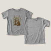 T-Shirt Gold Letter B Luxury Toddler Triblend (デザイン正面&裏面)