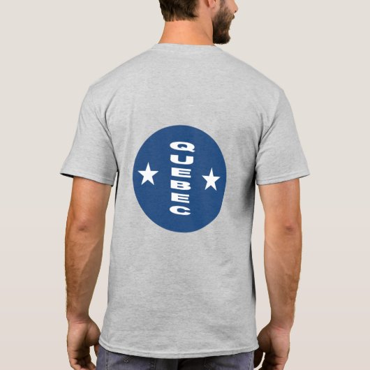 T-shirt gris dos homme QUEBEC Tシャツ (裏面)