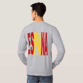 T-shirt gris dos manches longues ESPANA Tシャツ (裏面フル)