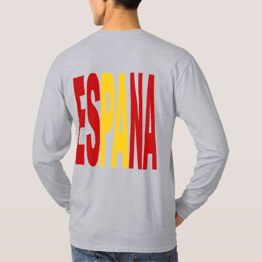 T-shirt gris dos manches longues ESPANA Tシャツ (裏面)