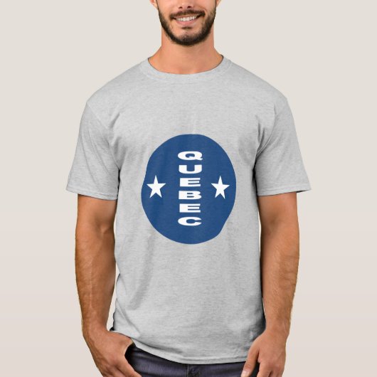 T-shirt gris homme QUEBEC Tシャツ (正面)