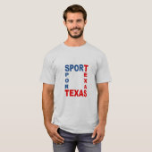 T-shirt gris homme SPORT TEXAS Tシャツ (正面フル)