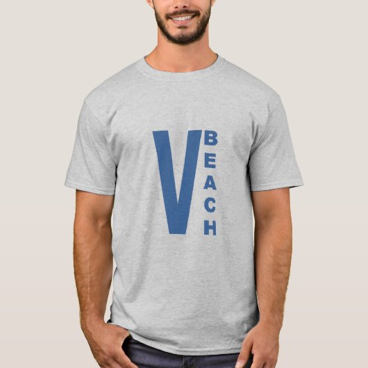 T-shirt gris homme  VIRGINIA BEACH Tシャツ (正面)