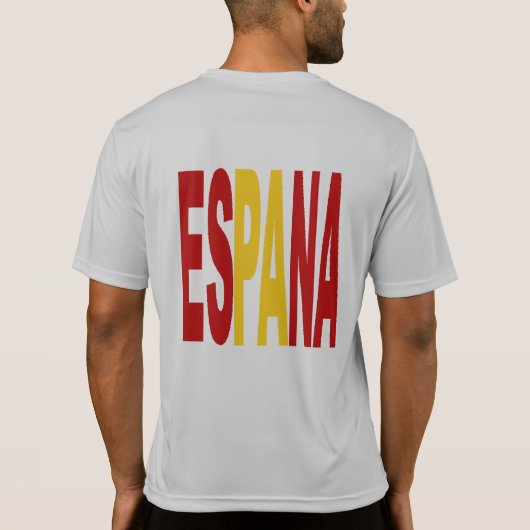 T-shirt gris manches courtes dos homme ESPANA Tシャツ (裏面)