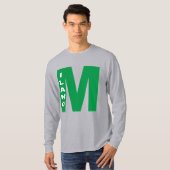 T-shirt gris manches longues  DESIGN MILANO Tシャツ (正面フル)