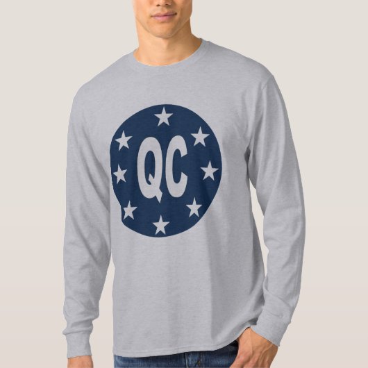 T-shirt gris manches longues DESIGN QUEBEC Tシャツ (正面)
