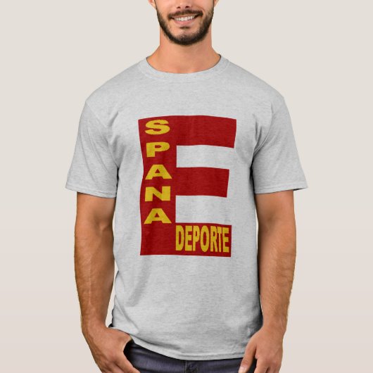 T-shirt gris pour homme ESPANA DEPORTE Tシャツ (正面)