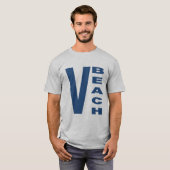 T-shirt gris pour homme VIRGINIA BEACH Tシャツ (正面フル)