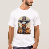 T-shirt Halloween Skeleton Citrouille Tシャツ (正面)