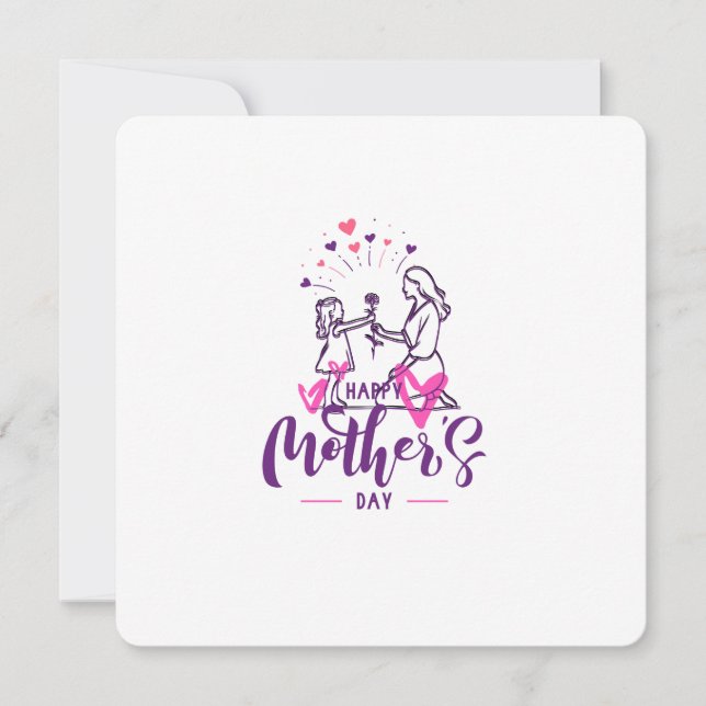 T-shirt Happy Mother day Girf  (正面)