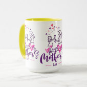 T-shirt Happy Mother day Girf マグカップ (正面左)