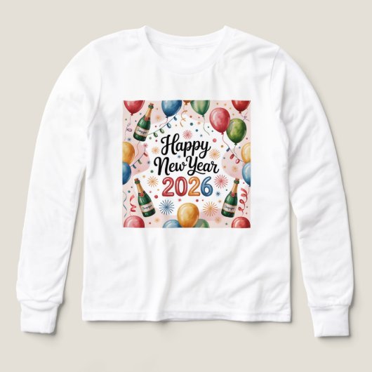 T-Shirt-Happy New Year 2026 Matching Family (デザイン正面)