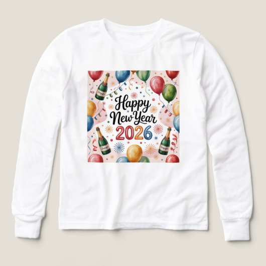 T-Shirt-Happy New Year 2026 Matching Family (デザイン正面)