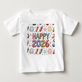 T-Shirt-Happy New Year 2026 Matching Family  ベビーTシャツ