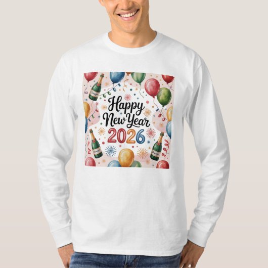 T-Shirt-Happy New Year 2026 Matching Family  Tシャツ (正面)