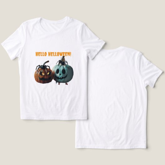 T-shirt HELLO HALLOWEEN トライブレンドTシャツ (デザイン正面&裏面)